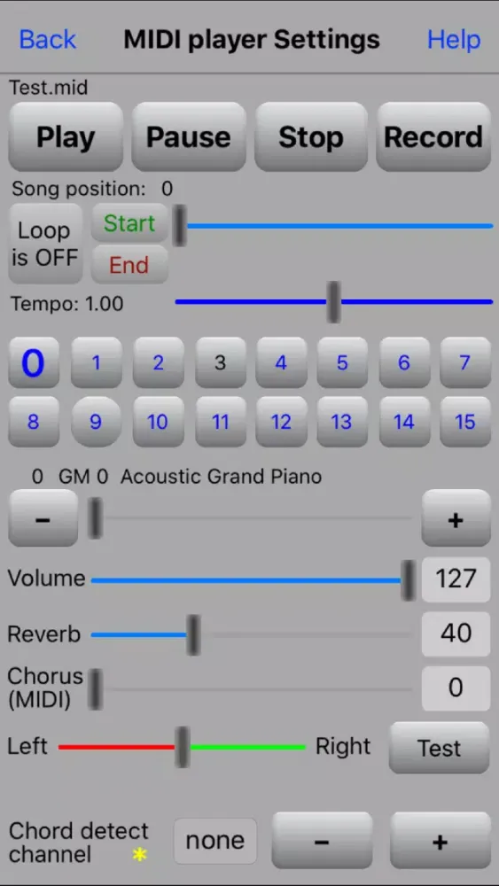 MIDI file player Ekran Görüntüleri