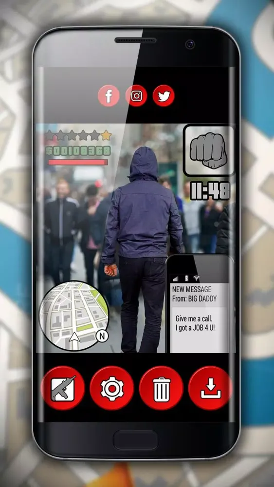 Wasted Photo Editor - Grand Theft Gangster Maker سکرین شاٹس