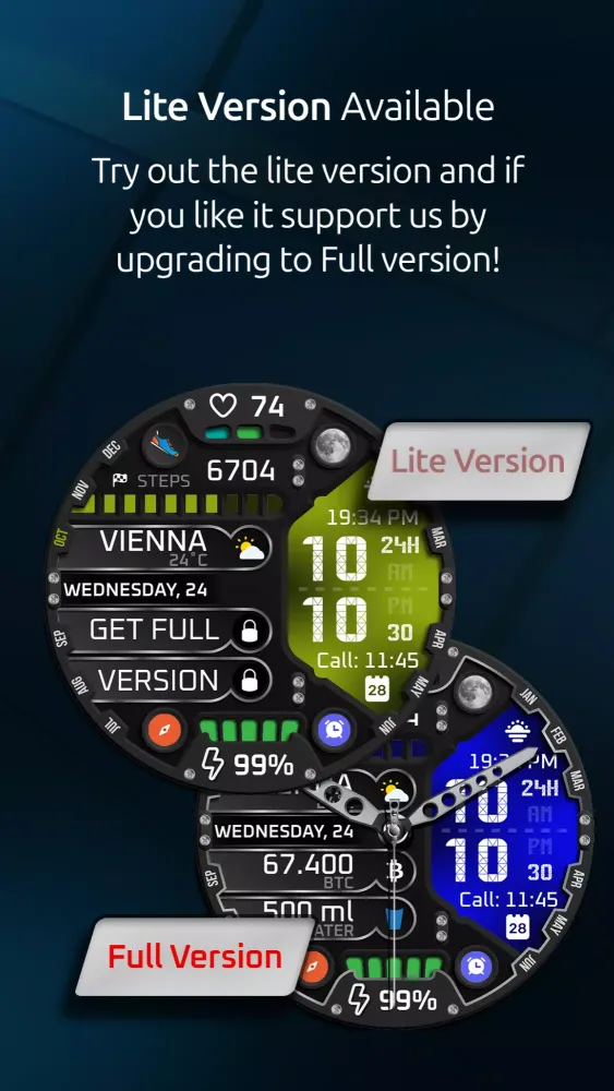 Capturas de pantalla de TimeCast Watch Face Lite