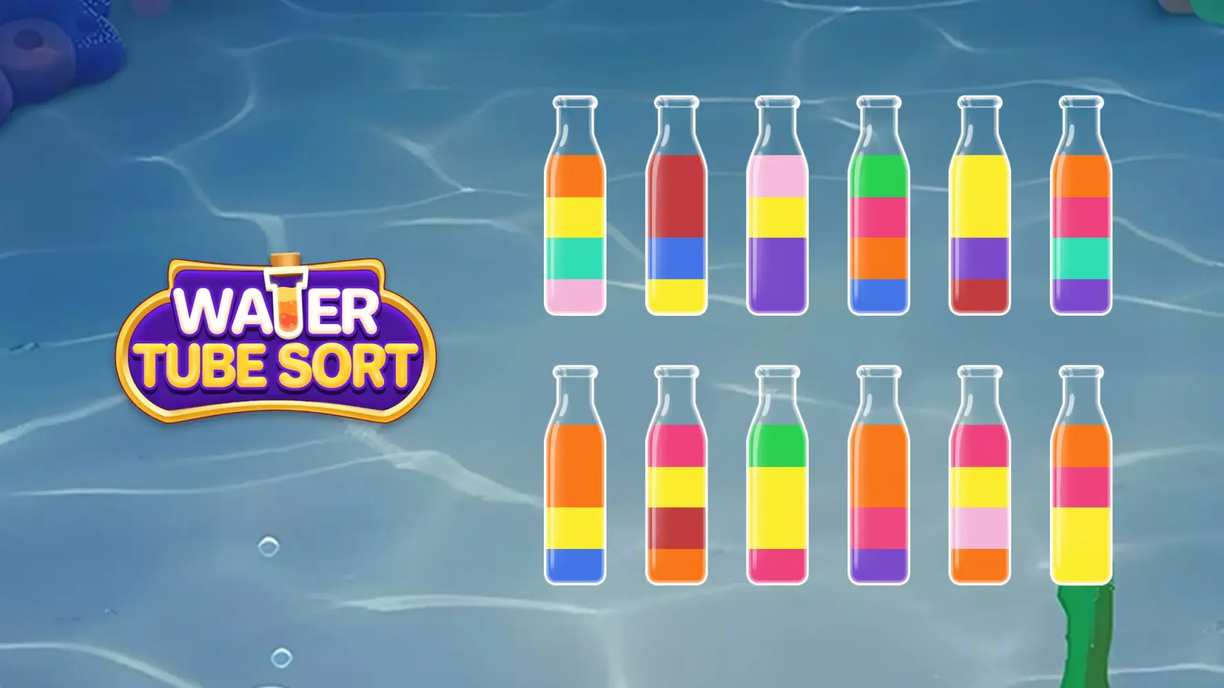 Tangkapan skrin Water Tube Sort Color Bottle