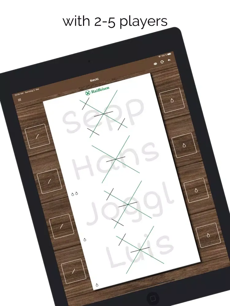 Tangkapan skrin Bleckl - Notebook Watten/Jass iPad 