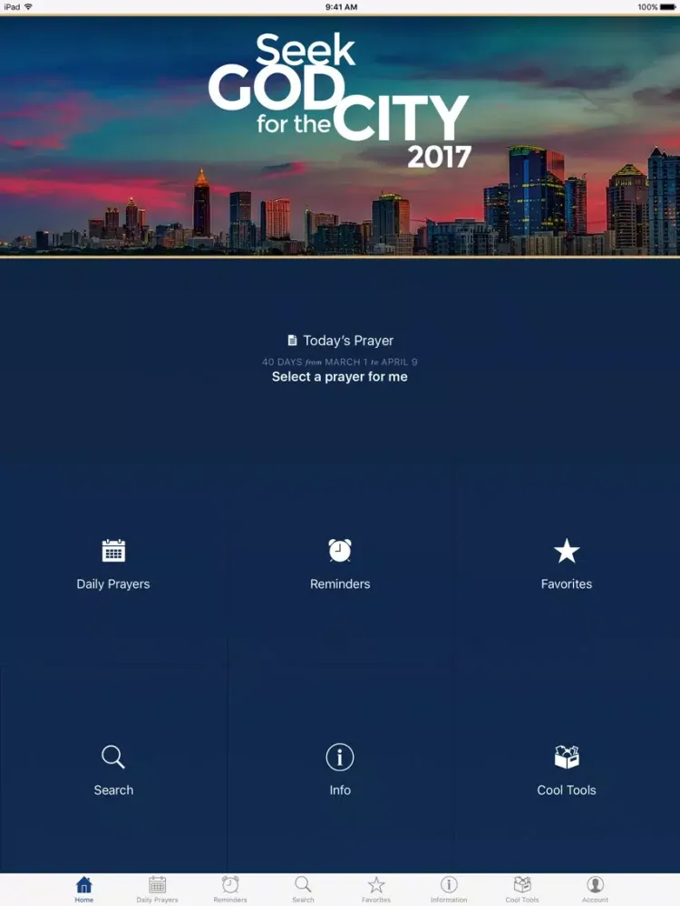 Seek God for the City 2017 iPad 应用截图