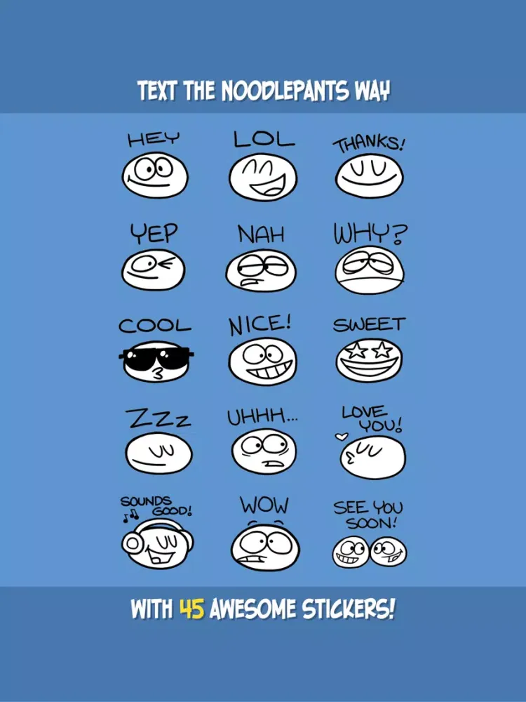 Zrzuty ekranu Noodlepants Stickerama iPad 