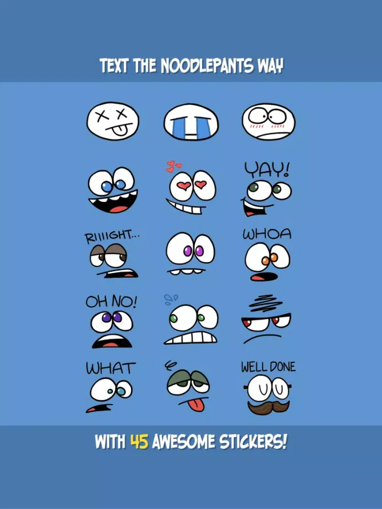 Zrzuty ekranu Noodlepants Stickerama iPad 