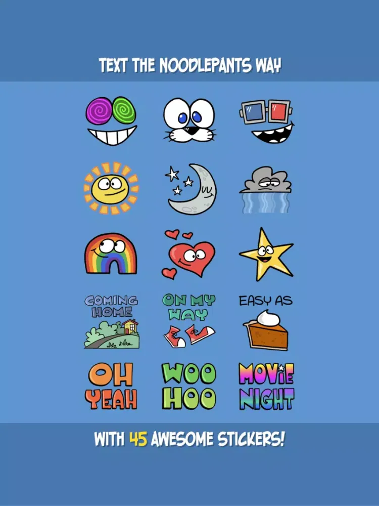 Zrzuty ekranu Noodlepants Stickerama iPad 