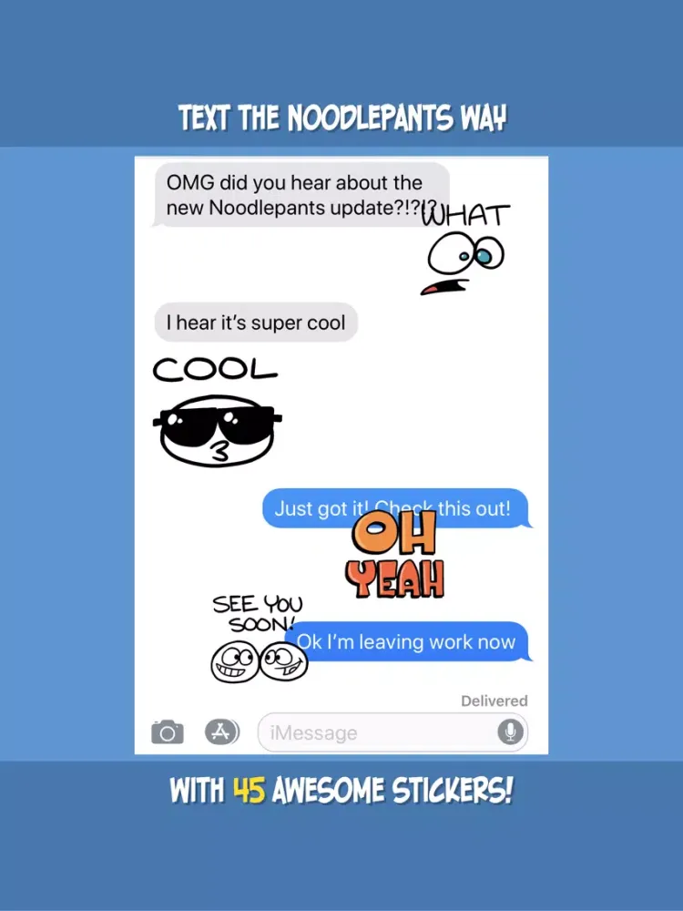 Zrzuty ekranu Noodlepants Stickerama iPad 