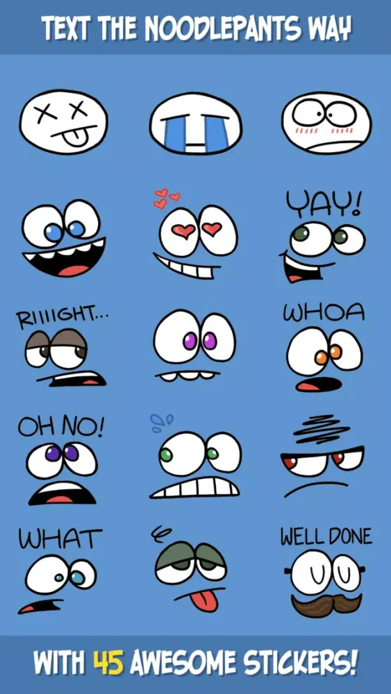 Zrzuty ekranu Noodlepants Stickerama