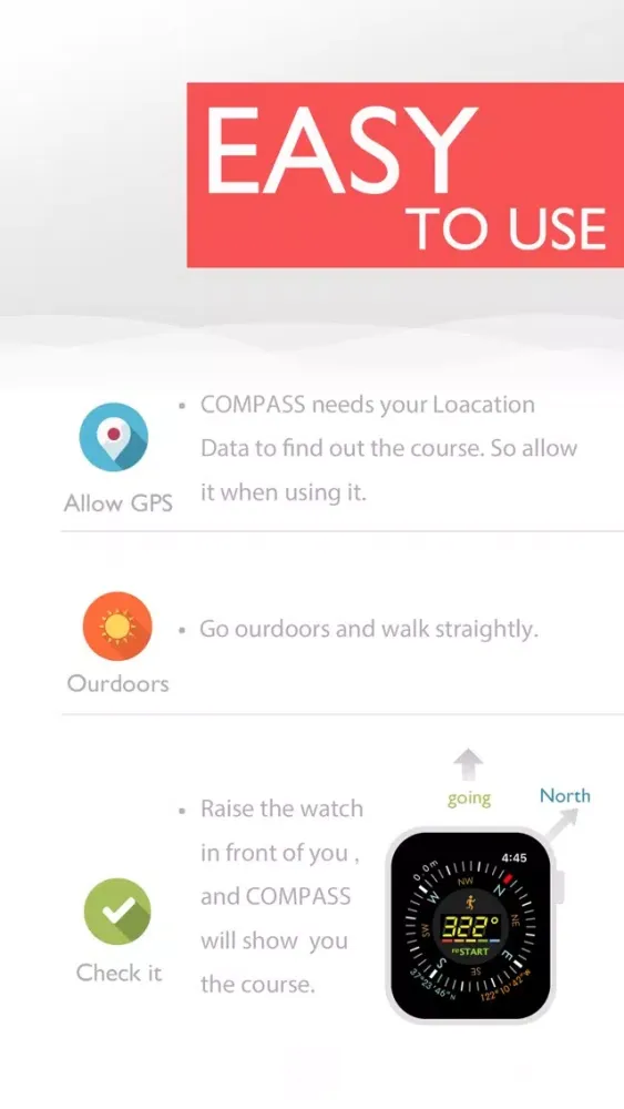 A Real COMPASS For WATCH 4 Screenshots