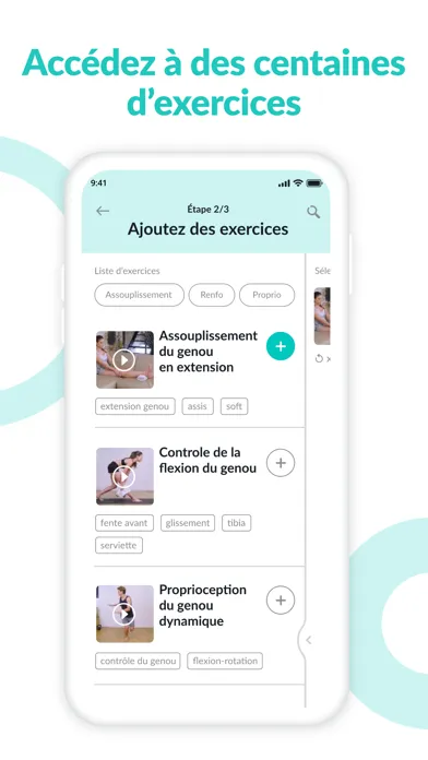 Tangkapan skrin Weasyo Pro (pour les kinés)