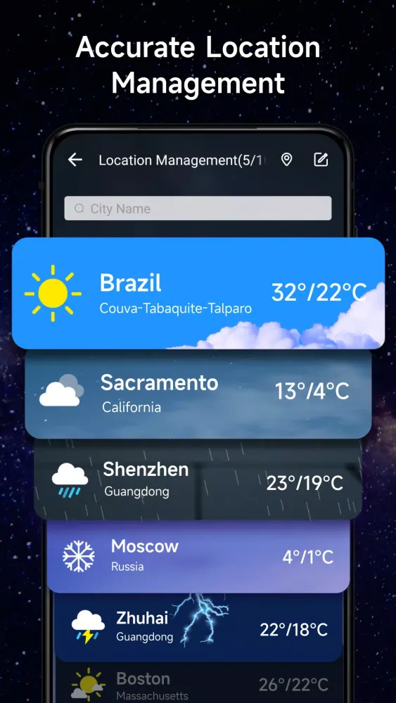 Captures d'écran de Weather