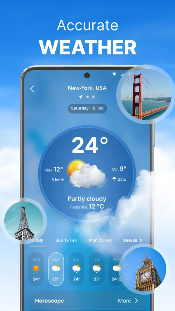 ภาพหน้าจอของ Local Weather App & Live Radar