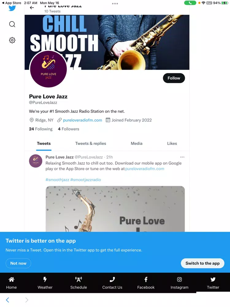 Tangkapan layar Pure Love Jazz iPad 
