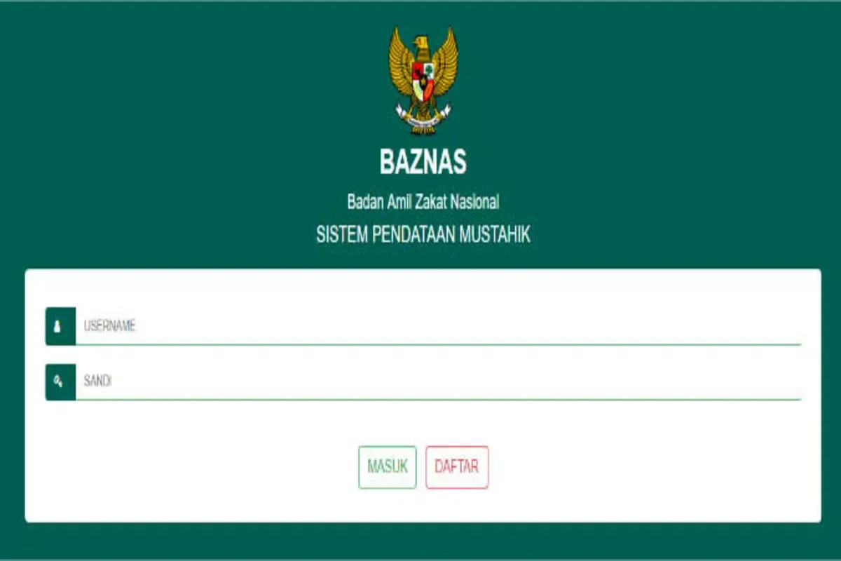 Скриншоты Sistem Pendataan Mustahik