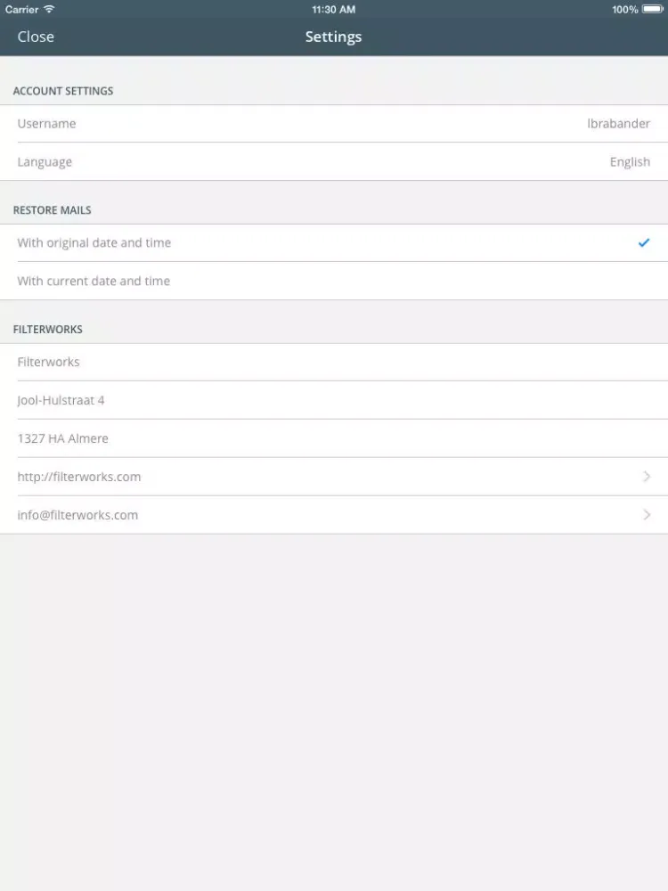 Zrzuty ekranu FilterWorks iPad 