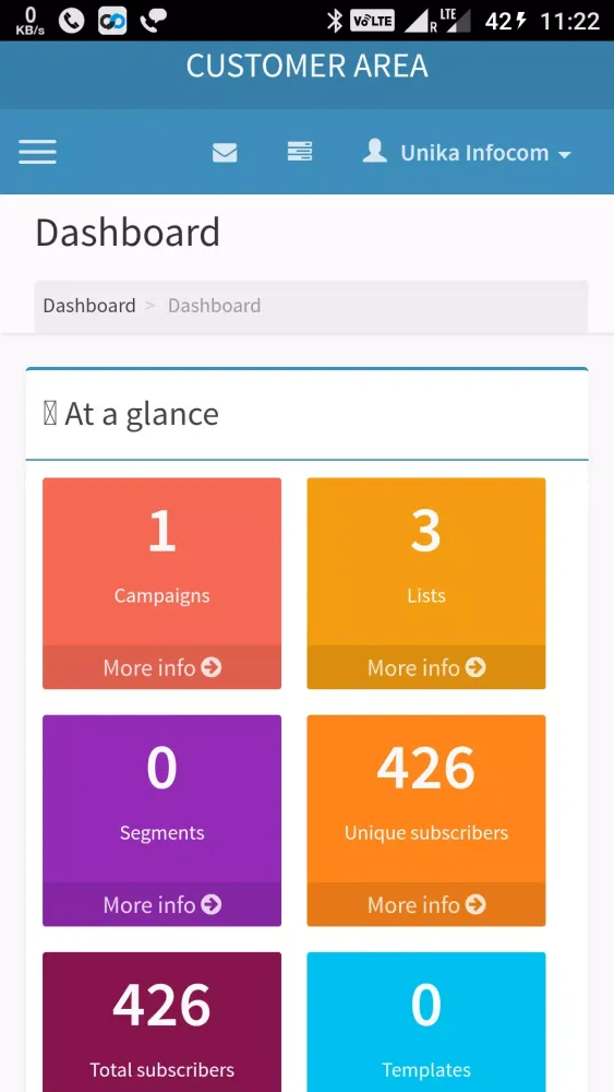 Email Marketing Screenshots