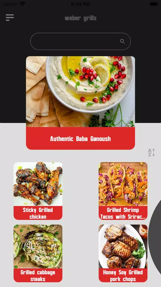 Zrzuty ekranu Recipes for Weber Grills
