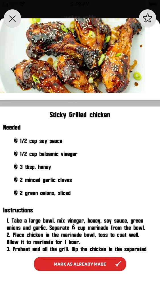 Zrzuty ekranu Recipes for Weber Grills
