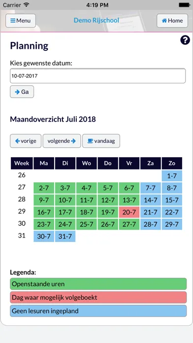 Flexpulse PlanRijles App 스크린샷