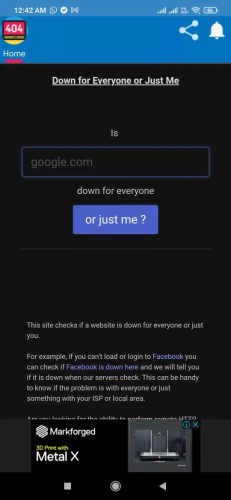 Capturas de pantalla de Website Status Checker