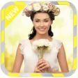 Wedding Flower Crown Hairstyle : Camera Effect - Photo Frame Wedding Flower Crown Hairstyle : Camera Effect - Photo Frame