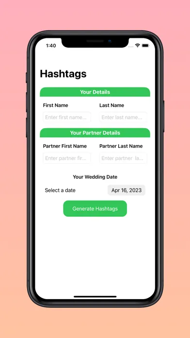 Wedding Hashtag Generator应用截图