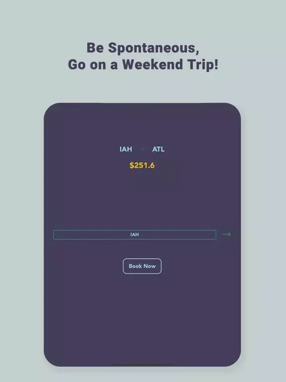 Tangkapan skrin Weekend Trip - Cheap Flights iPad 