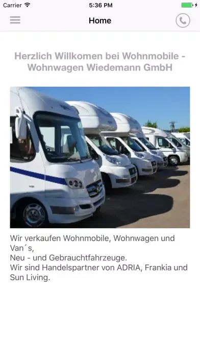 Wohnmobile - Wohnwagen Wiedemann GmbH應用截圖