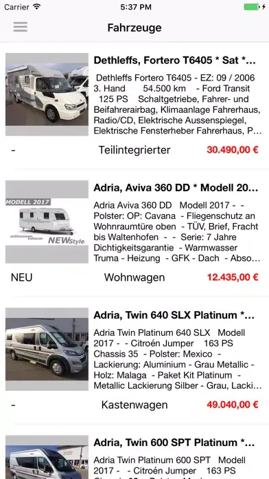 Wohnmobile - Wohnwagen Wiedemann GmbH應用截圖
