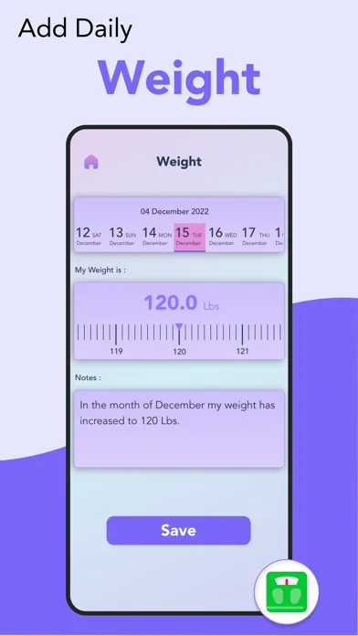 Weight Loss Tracker :Weightfit স্ক্রিনশট