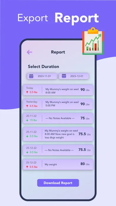 Weight Loss Tracker :Weightfit স্ক্রিনশট