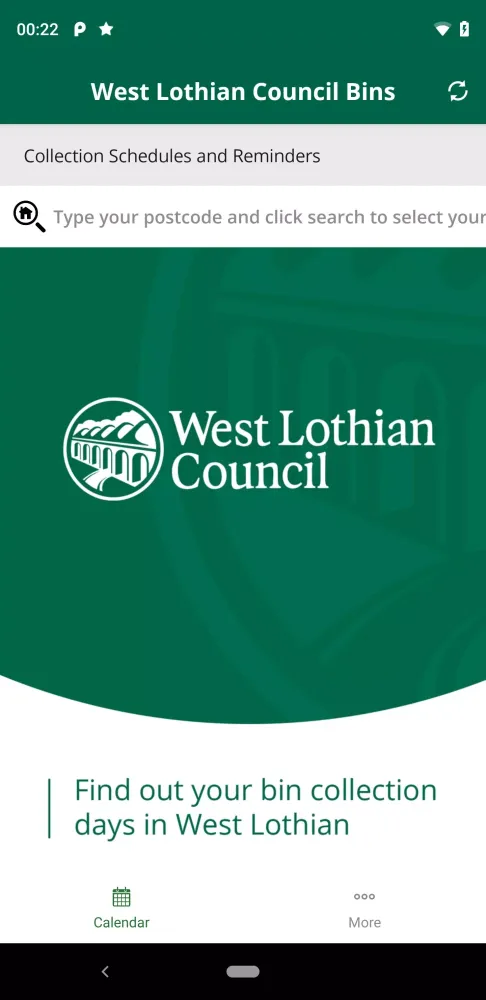 West Lothian Council Bins Screenshots