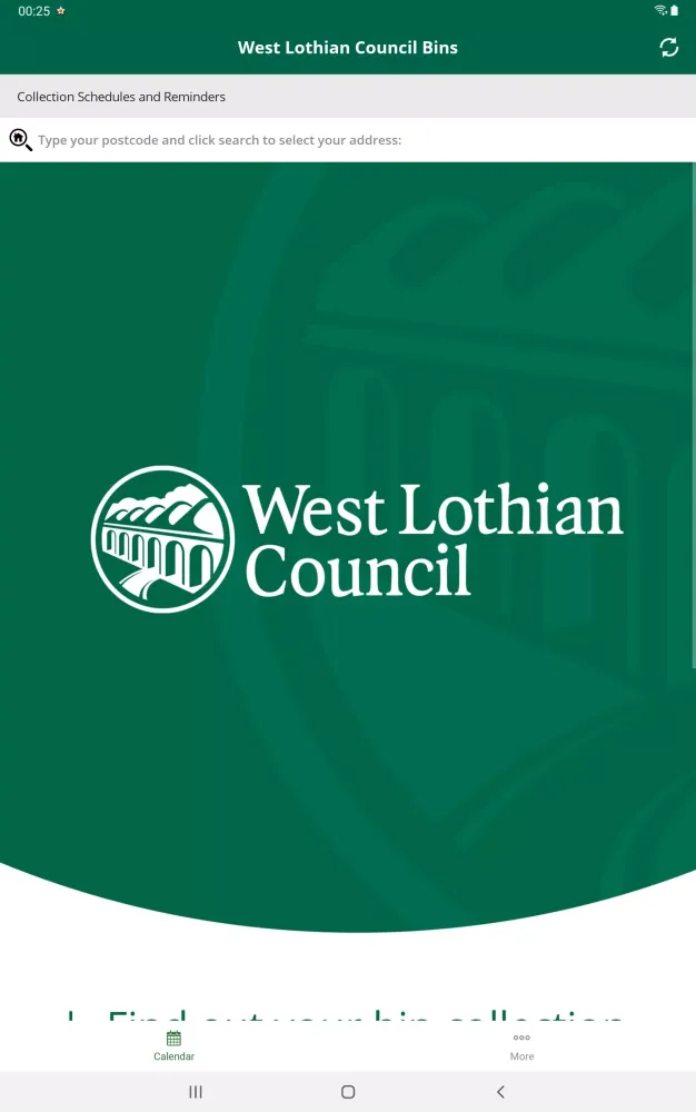 West Lothian Council Bins Screenshots