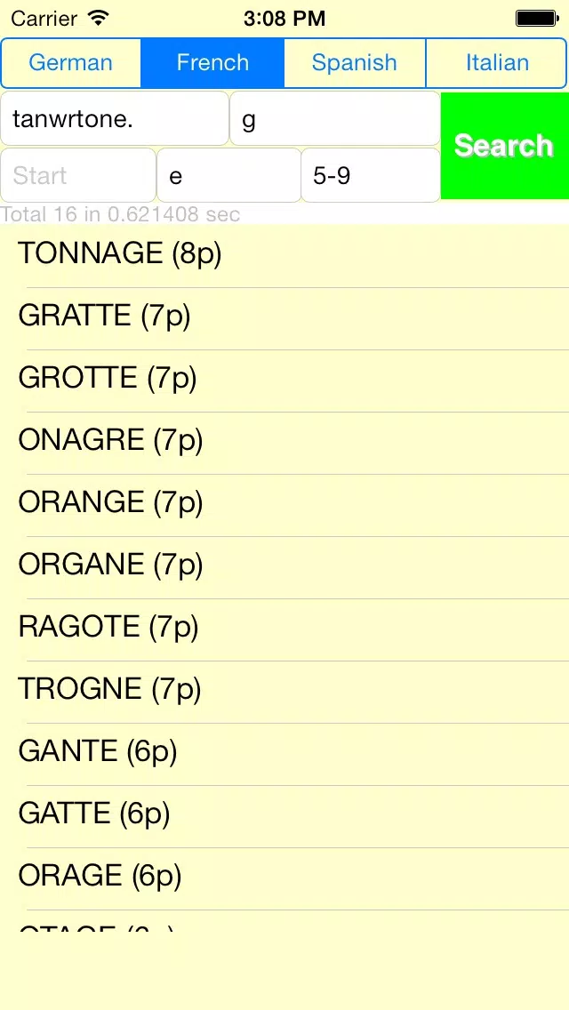 Words Finder for WordFeud スクリーンショット