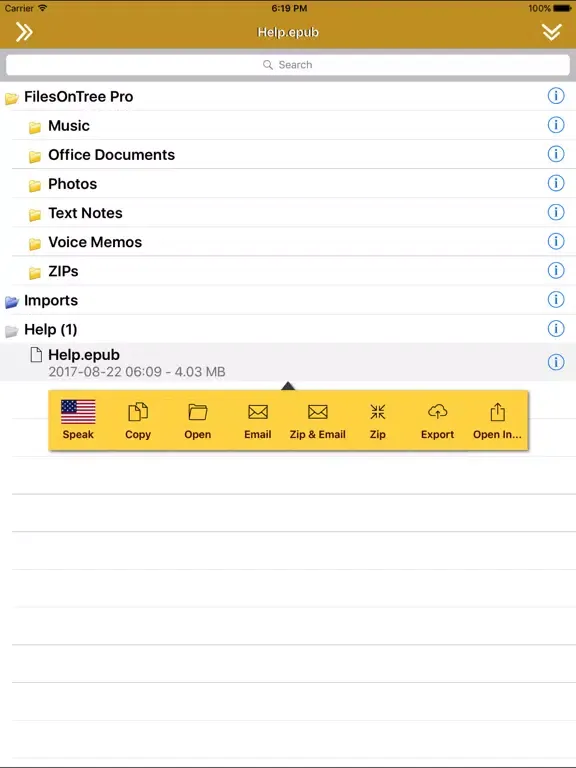 FilesOnTree Lite - Tree File Explorer iPad  स्क्रीनशॉट