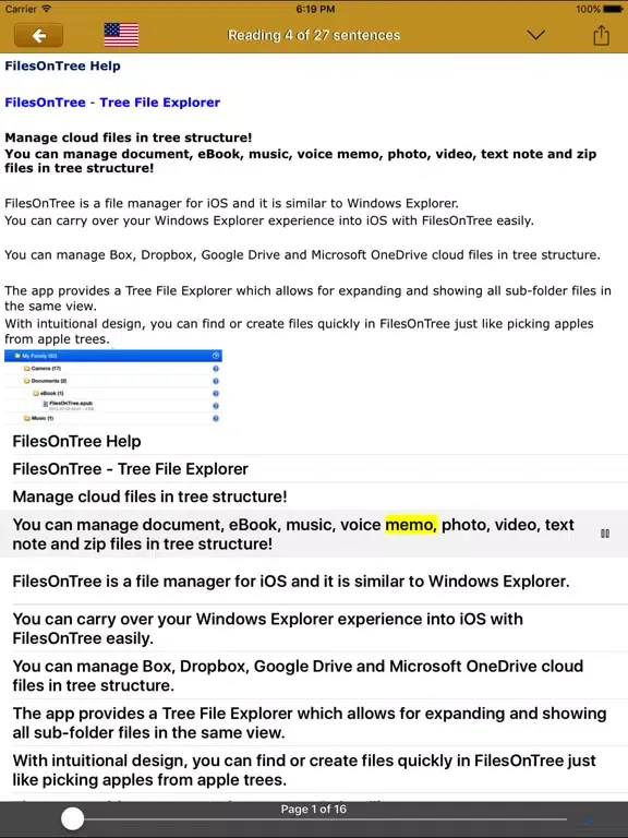 FilesOnTree Lite - Tree File Explorer iPad  स्क्रीनशॉट