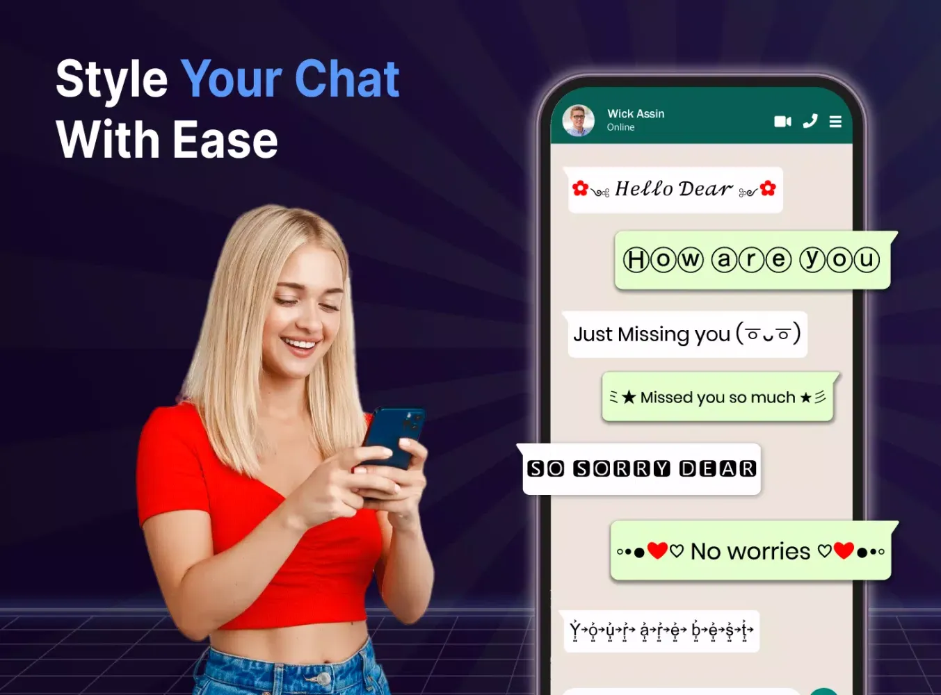 Zrzuty ekranu Nickname Generator -Chat Style