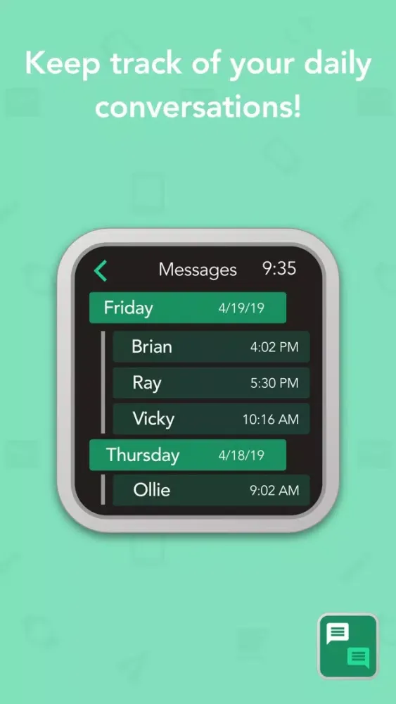 Screenshot di WhatsChat Watch App
