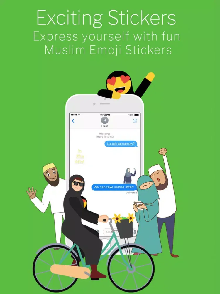 Capturas de pantalla de Muslim Emoji - Stickers For iMessage iPad 