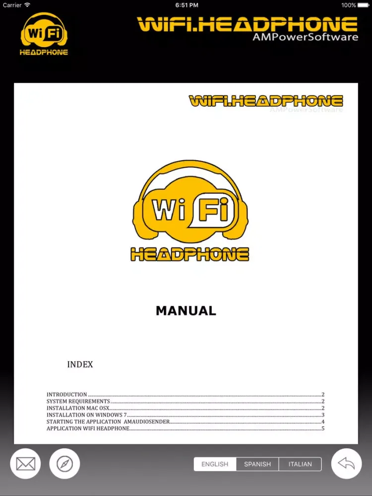 Capturas de tela do WiFiHeadPhone iPad 