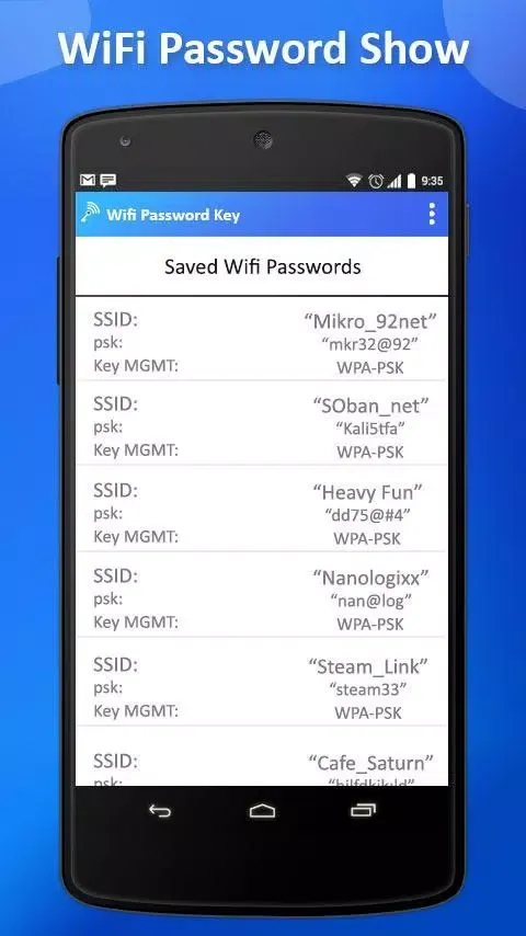 Wifi password Show: Key View Screenshots