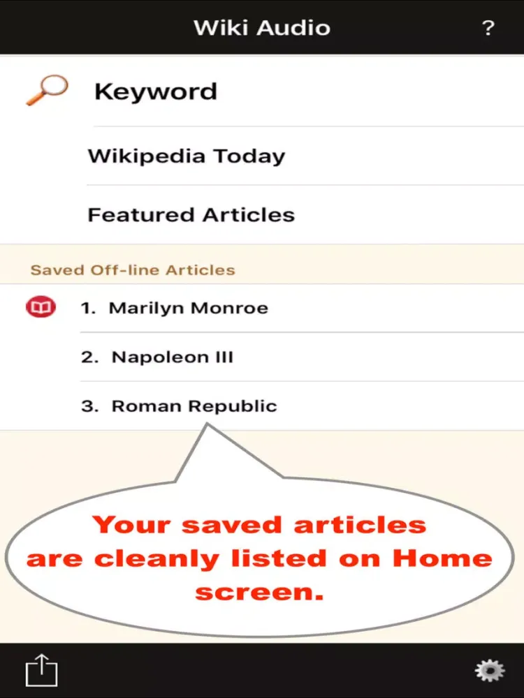 Listen to - Wikipedia Edition iPad  스크린샷