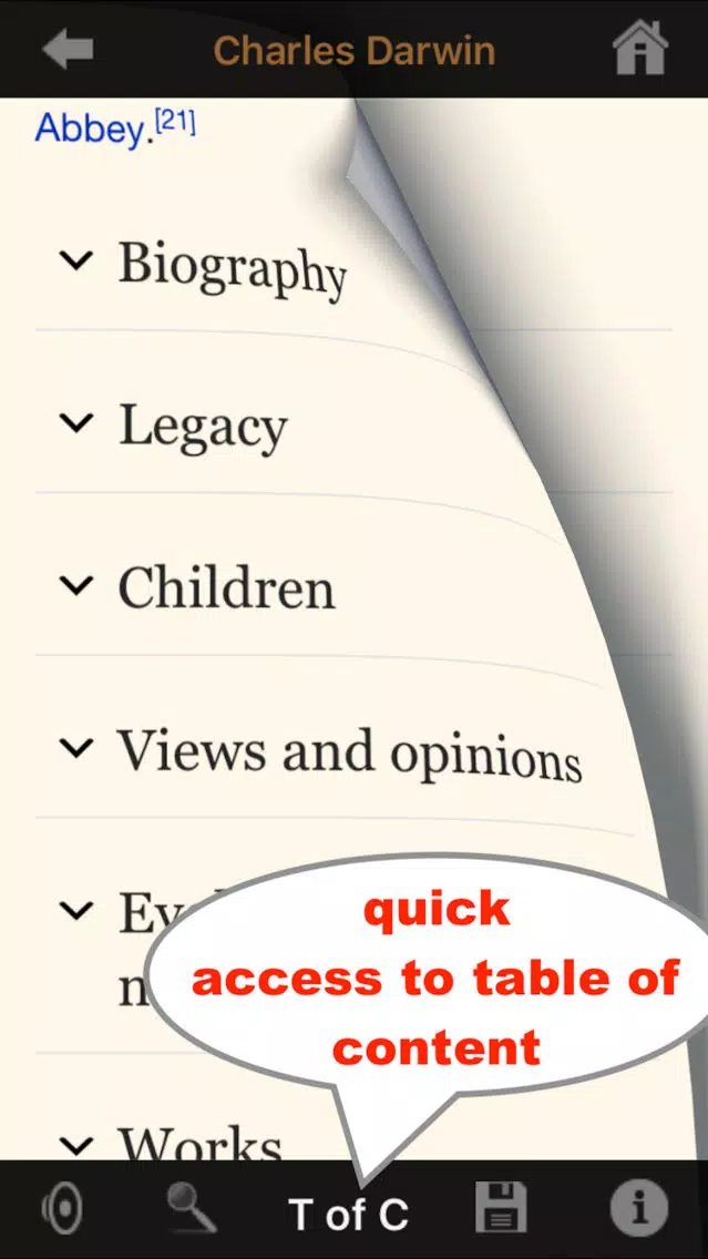 ภาพหน้าจอของ Listen to - Wikipedia Edition