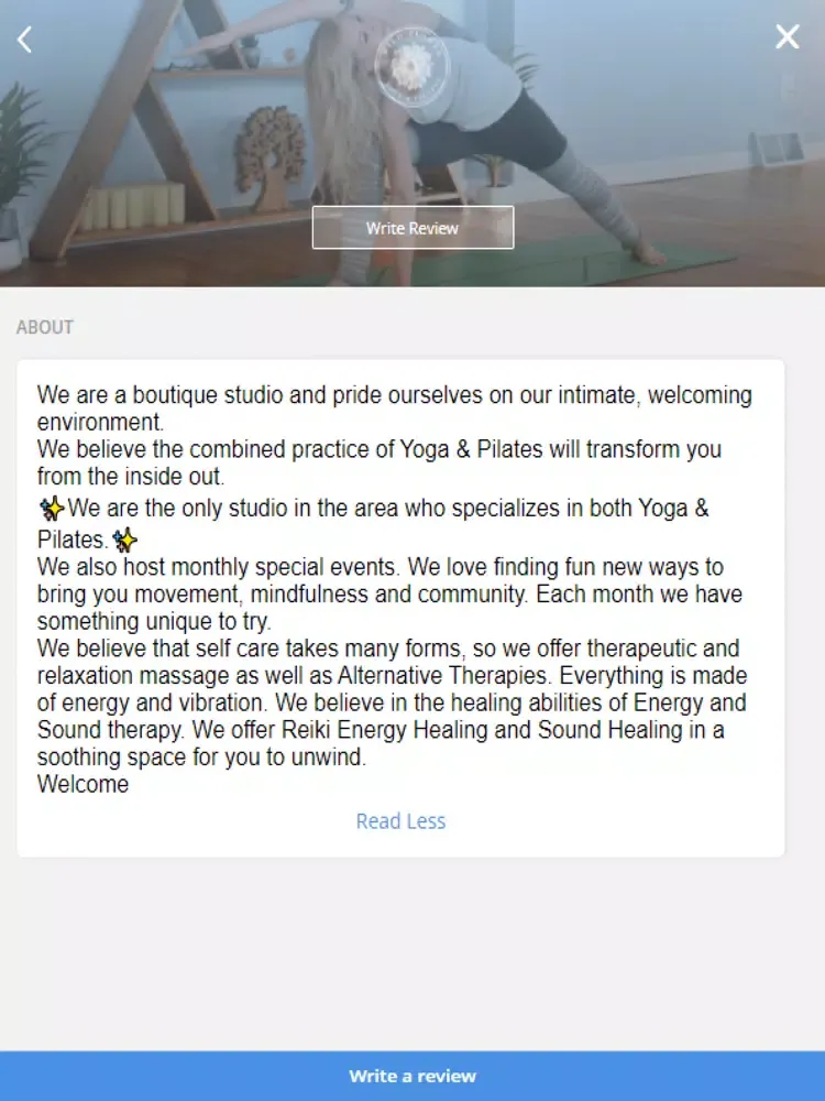 Capturas de pantalla de Wild Flower Yoga & Pilates iPad 