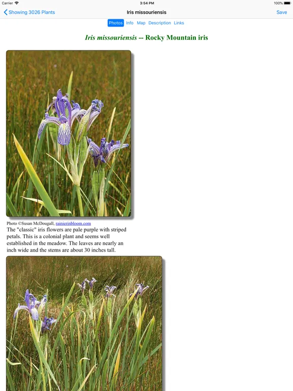 Idaho Wildflower Search iPad 應用截圖