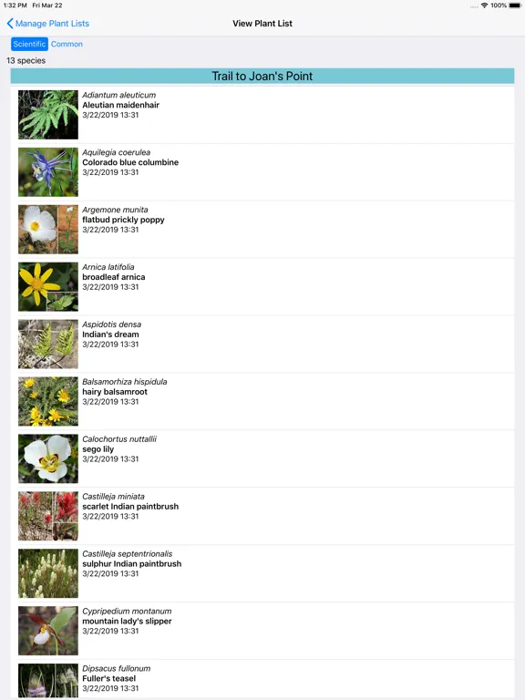 Idaho Wildflower Search iPad 應用截圖