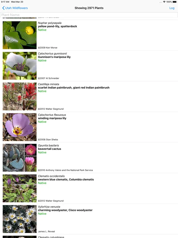 Ảnh chụp màn hình của Utah Wildflowers iPad 