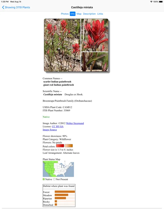 Ảnh chụp màn hình của Utah Wildflowers iPad 
