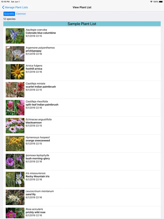 Wyoming Wildflowers iPad 应用截图
