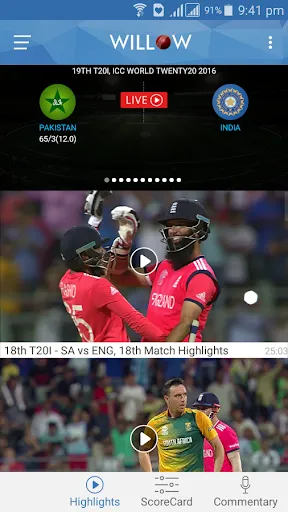 Willow - Watch Live Cricket Screenshots