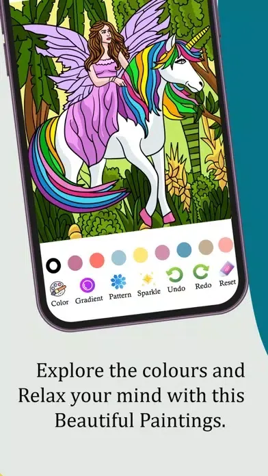 ภาพหน้าจอของ Mandala Coloring Pages Games .